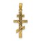 14K Yellow Gold INRI Orthodox Crucifix Pendant Charm Jewerly 25mm x 11mm